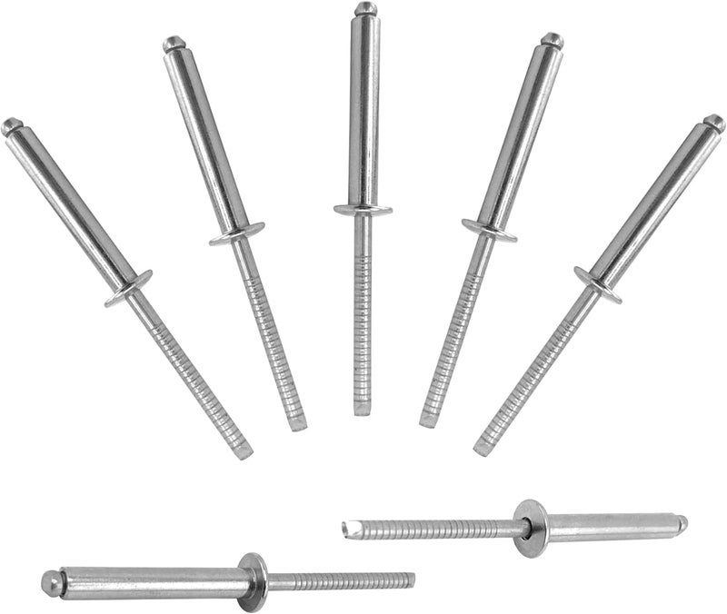 ALLCLEAN 50 Pcs 3/16" x 1-3/16" Stainless Steel Blind Pro Rivets,4.8 x 30mm Pop Rivets,Stainless Steel Grip and Stainless Steel Mandrel - Image 1